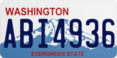 WA license plate ABI4936