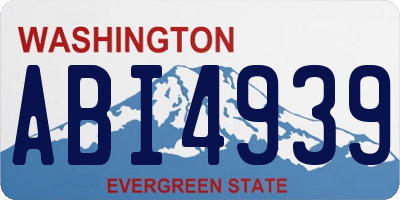 WA license plate ABI4939