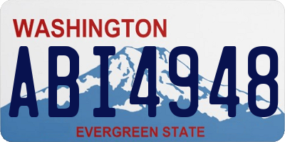 WA license plate ABI4948