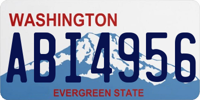 WA license plate ABI4956