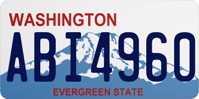 WA license plate ABI4960