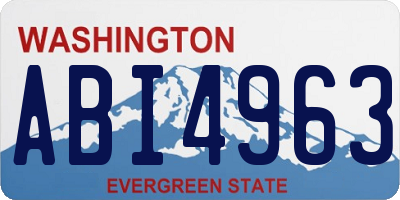 WA license plate ABI4963