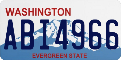 WA license plate ABI4966