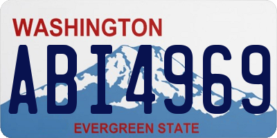 WA license plate ABI4969