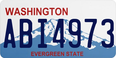 WA license plate ABI4973