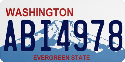 WA license plate ABI4978