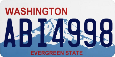 WA license plate ABI4998
