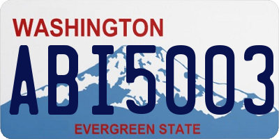 WA license plate ABI5003