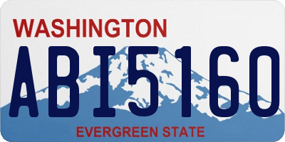 WA license plate ABI5160