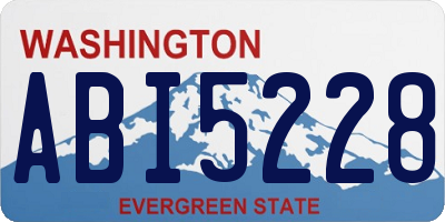 WA license plate ABI5228