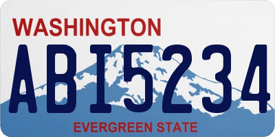 WA license plate ABI5234