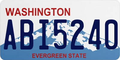 WA license plate ABI5240
