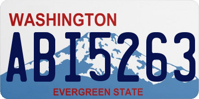 WA license plate ABI5263