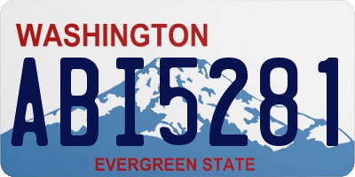 WA license plate ABI5281