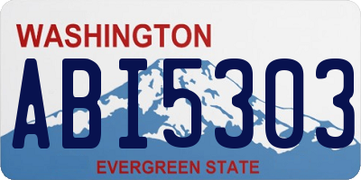 WA license plate ABI5303