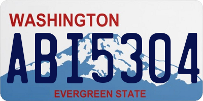 WA license plate ABI5304