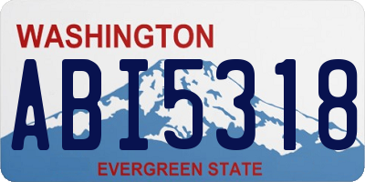 WA license plate ABI5318
