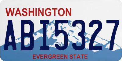 WA license plate ABI5327
