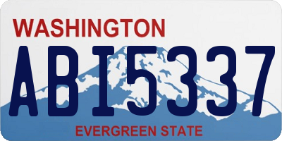 WA license plate ABI5337