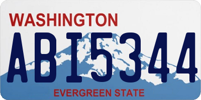 WA license plate ABI5344
