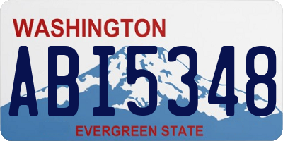 WA license plate ABI5348