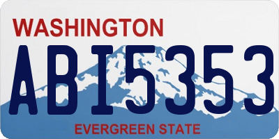 WA license plate ABI5353