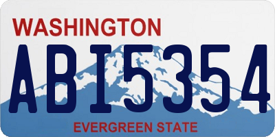 WA license plate ABI5354