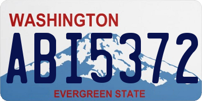 WA license plate ABI5372