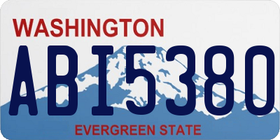 WA license plate ABI5380