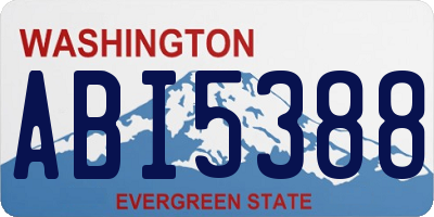 WA license plate ABI5388