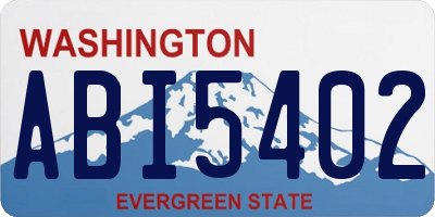WA license plate ABI5402