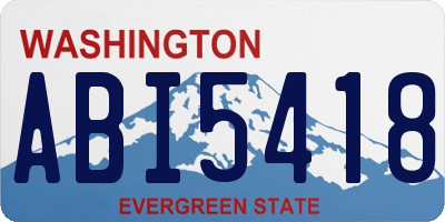 WA license plate ABI5418