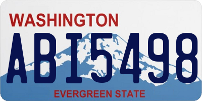WA license plate ABI5498