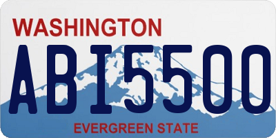 WA license plate ABI5500