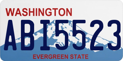 WA license plate ABI5523