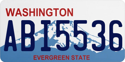 WA license plate ABI5536