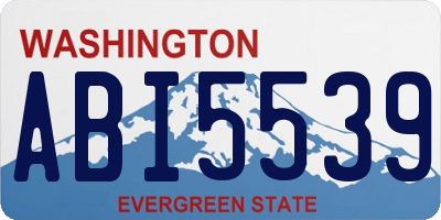 WA license plate ABI5539