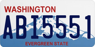 WA license plate ABI5551