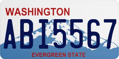 WA license plate ABI5567