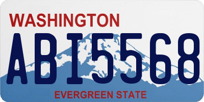 WA license plate ABI5568