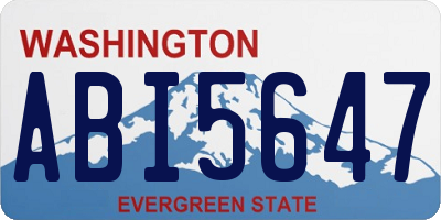 WA license plate ABI5647