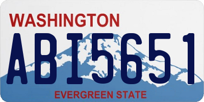 WA license plate ABI5651