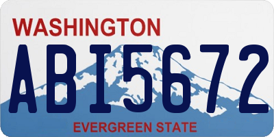 WA license plate ABI5672
