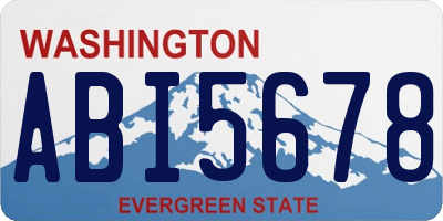 WA license plate ABI5678