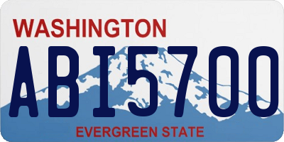 WA license plate ABI5700