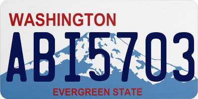WA license plate ABI5703