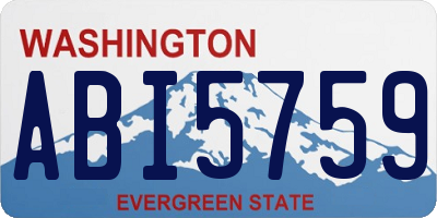 WA license plate ABI5759