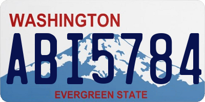 WA license plate ABI5784
