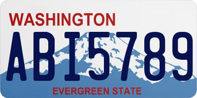 WA license plate ABI5789