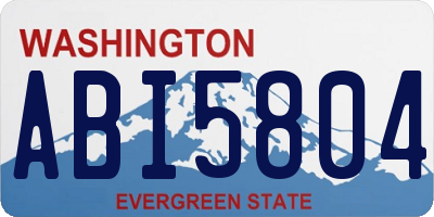 WA license plate ABI5804